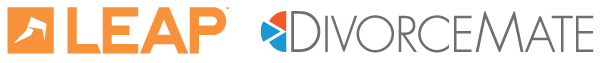 LEAP and Divorcemate logos