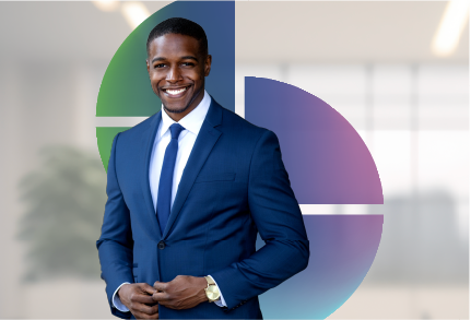 Man in suit looking at camera