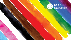 Colours of a pride flag painted in lines
